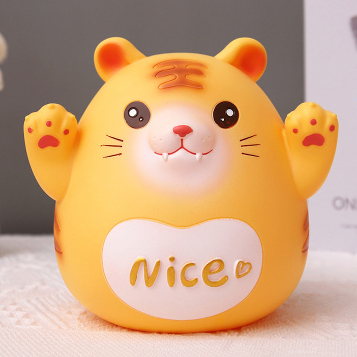 虎年十二生肖老虎存钱罐防摔储蓄罐大号只进不出儿童生日礼物创意