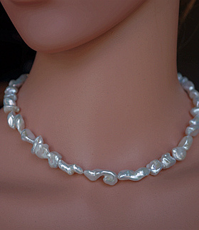 作品项链巴洛克异形珍珠