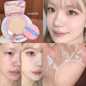 日常绒雾定妆粉饼 遮瑕哑光自然柔焦雾面平价学生党化妆品