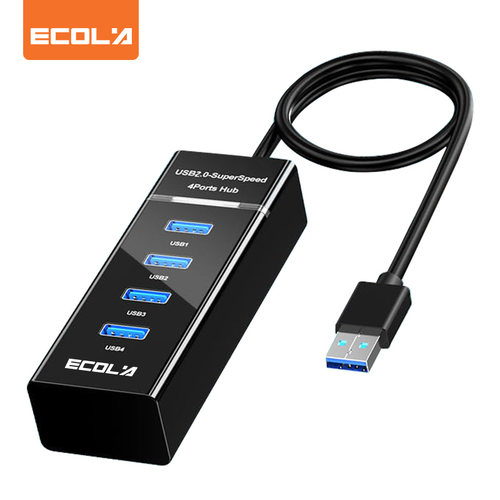 宜客莱（ECOLA）HUB34-015USB2.0分线器4口HUB扩展坞集线器 1.5米