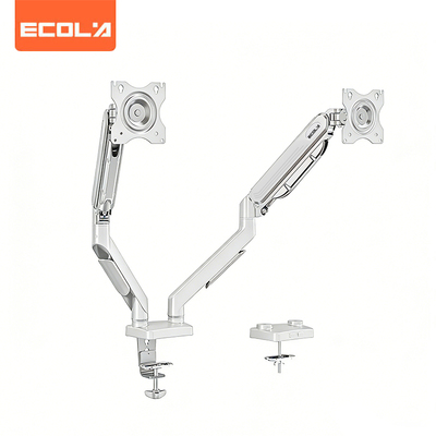 宜客莱(ECOLA)DF8B2 白色 铝合金显示器支架双臂