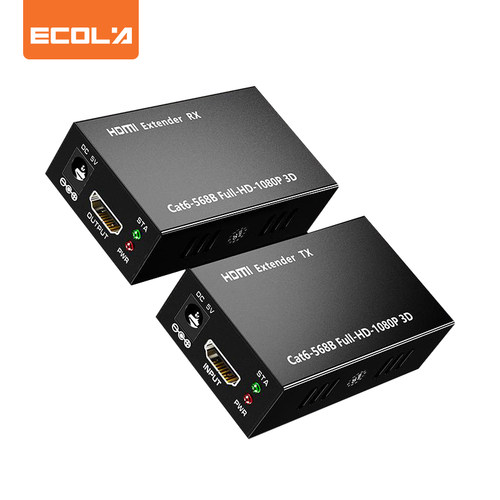 宜客莱（ECOLA）HDMI网线延长器60M RJ45转hdmi网络传输信号延长放大器