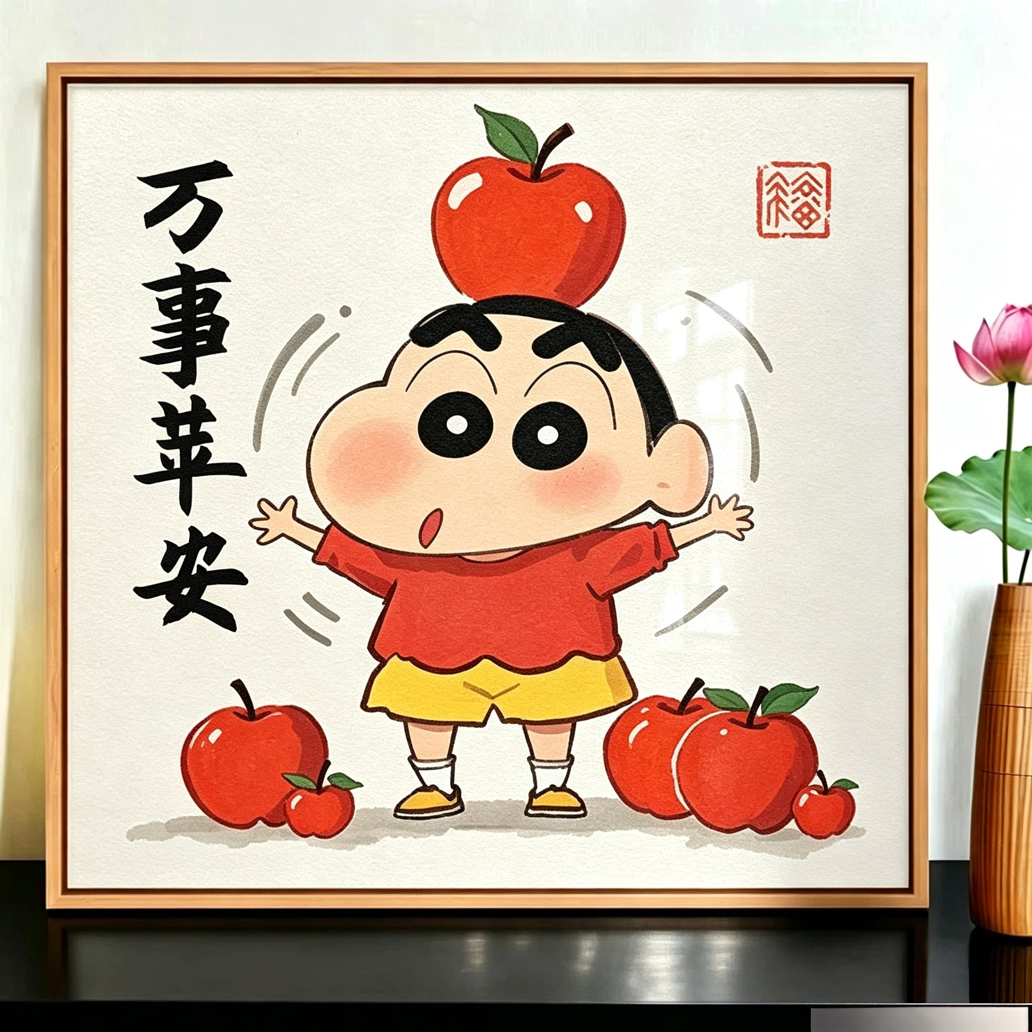 蜡笔小新十字绣2026新款线绣客厅万事平安卡通儿童卧室小画自己绣