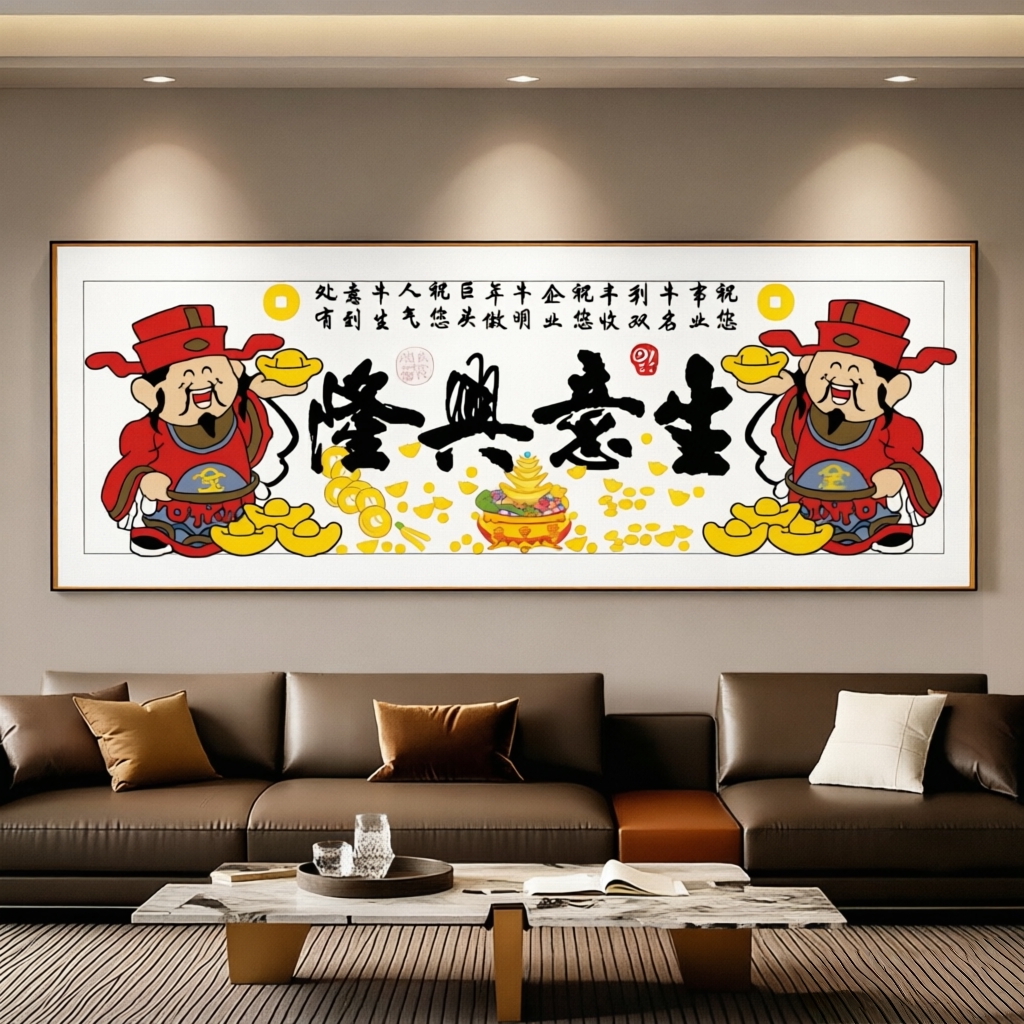 十字绣马年生意兴隆2026新款办公室店铺自己手工针线满绣寓意好