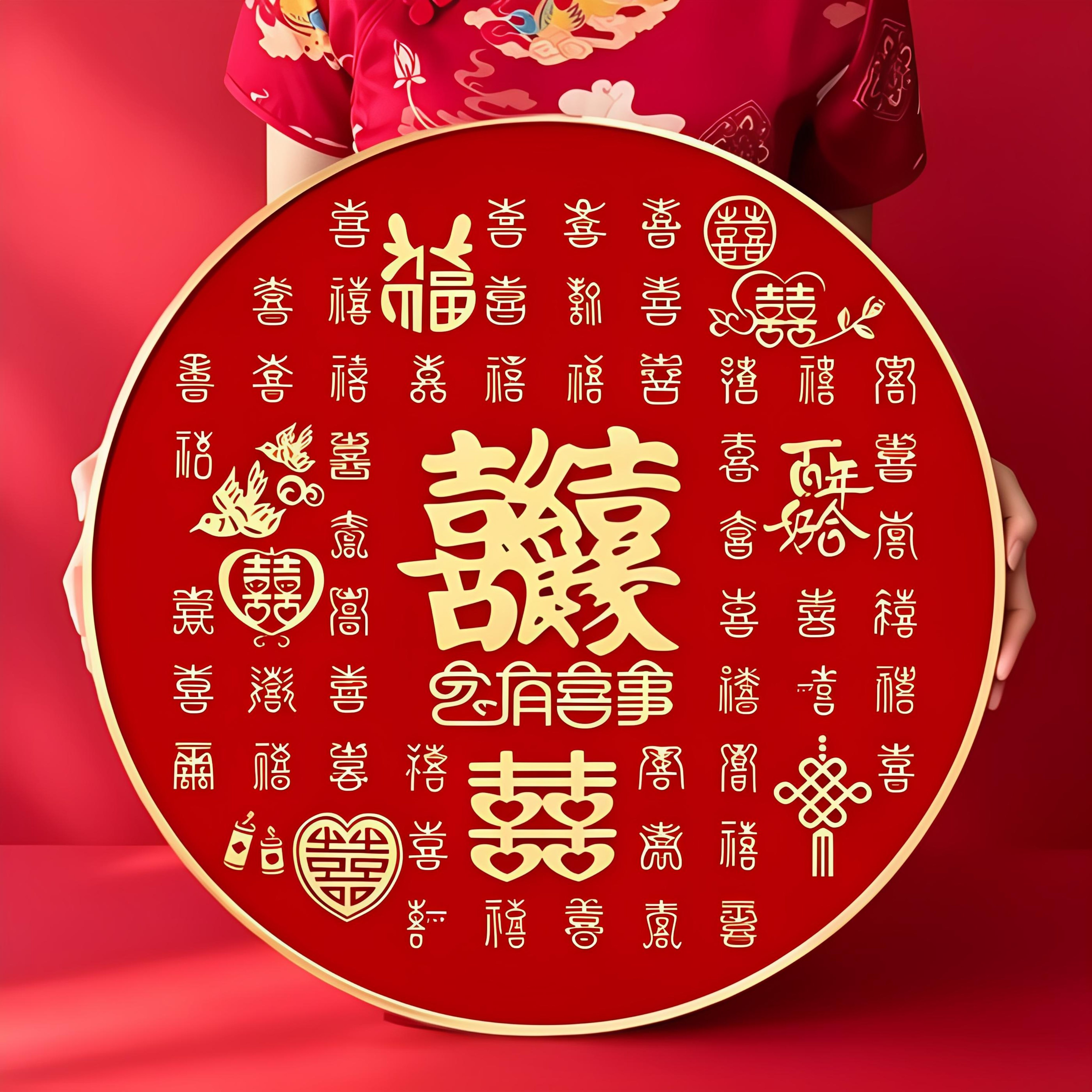 结婚十字绣家有喜事2026新款婚房喜庆新婚送礼圆画满绣高端大气