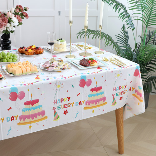 生日派对装饰用品一次性塑料桌布