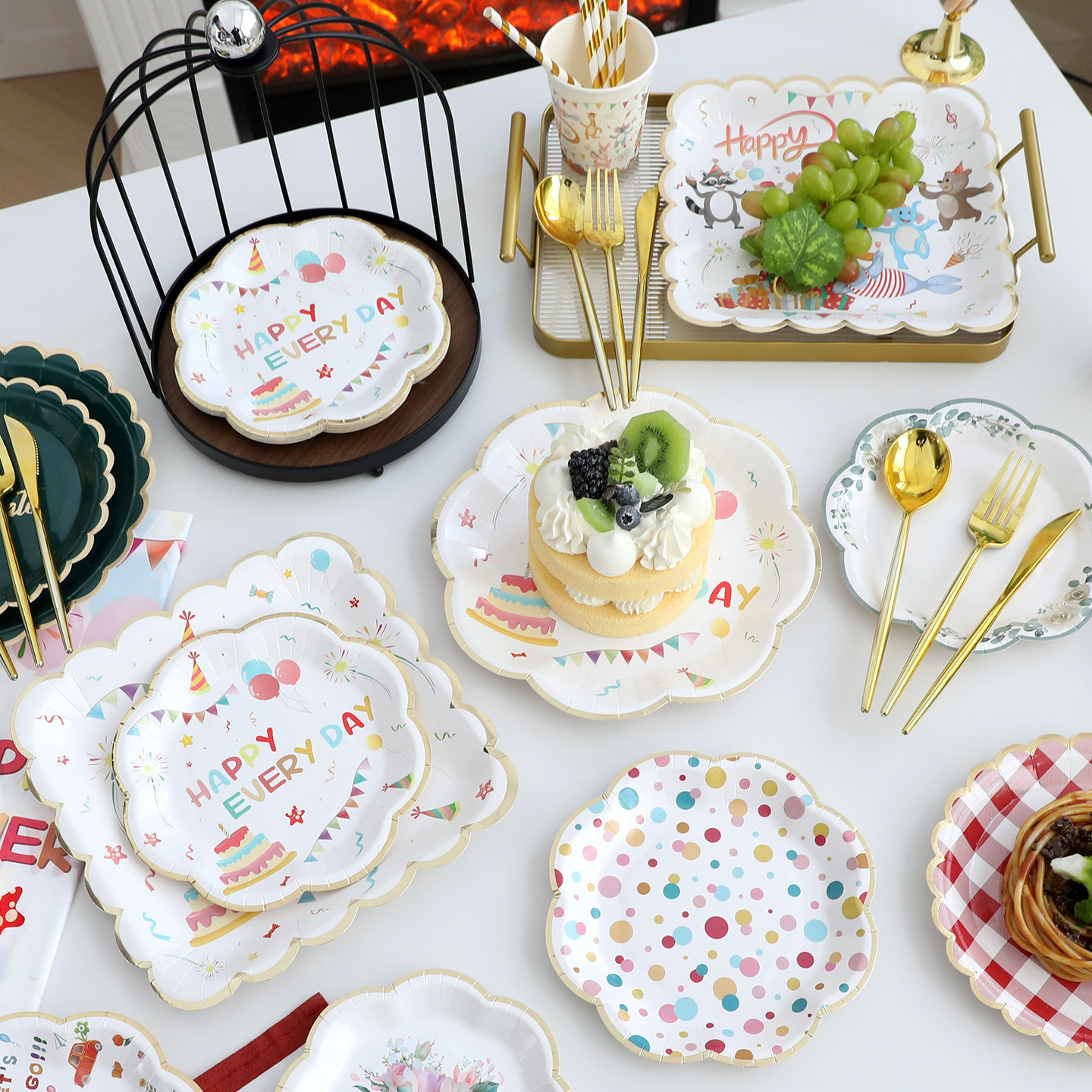 周岁生日装饰野餐餐盘一次性盘子桌布纸盘儿童派对餐具蛋糕托盘,餐饮具,可降解餐具/环保餐具,淘宝优惠券,粉丝福利购,淘宝优惠卷