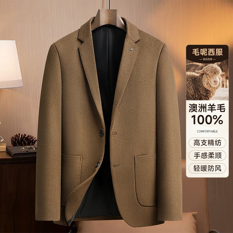 宁波西装纯羊毛男式韩版西服外套
