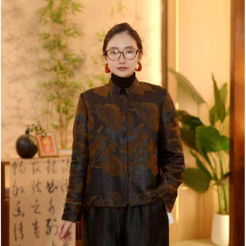 莹 新中式国风 1265256  时尚百搭湖丝龙贡缎 冬款棉服 外套 M 60,女装/女士精品,上衣,淘宝优惠券,粉丝福利购,淘宝优惠卷