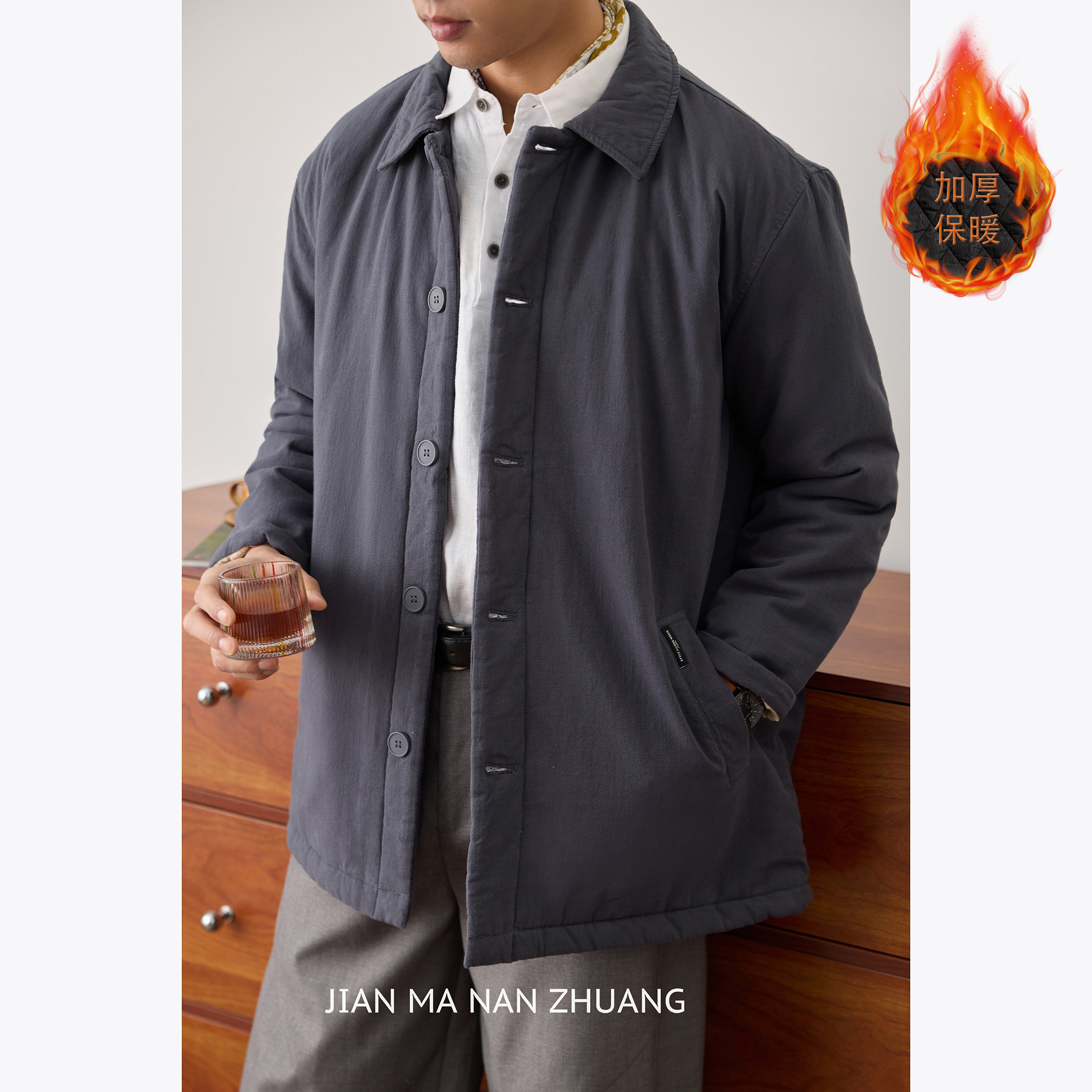 冬季新款宽松纯棉加厚保暖棉衣时尚舒适休闲纯棉花棉袄男士,男装,棉衣,淘宝优惠券,粉丝福利购,淘宝优惠卷