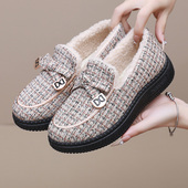 老北京布鞋 女棉鞋 加绒保暖妈妈鞋 冬季 防滑奶奶中老年休闲豆豆棉鞋