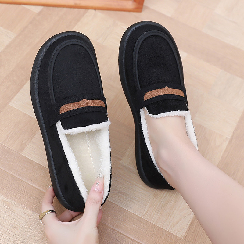 冬季新款加绒保暖豆豆鞋厚底休闲女棉鞋软底防滑雪地靴女短靴,女鞋,棉鞋,淘宝优惠券,粉丝福利购,淘宝优惠卷