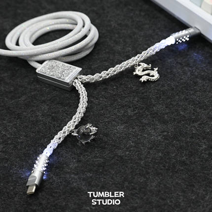 Tumbler studio一拖二航插线一出二键盘线磁轴键盘线8K键盘线