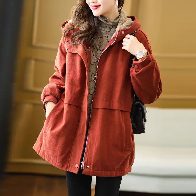 女士夹棉棉衣外套秋冬2025新款宽松休闲短款连帽派克棉服棉袄外套,女装/女士精品,棉衣/棉服,淘宝优惠券,粉丝福利购,淘宝优惠卷