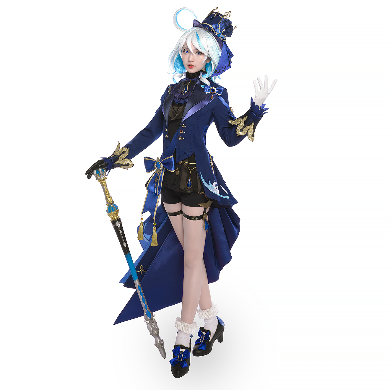 优派瑞原神芙宁娜黑芙水神cos