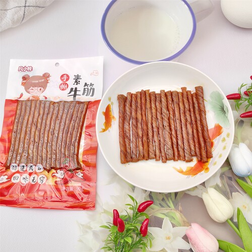 凡小妹手撕素牛筋儿时怀旧豆筋