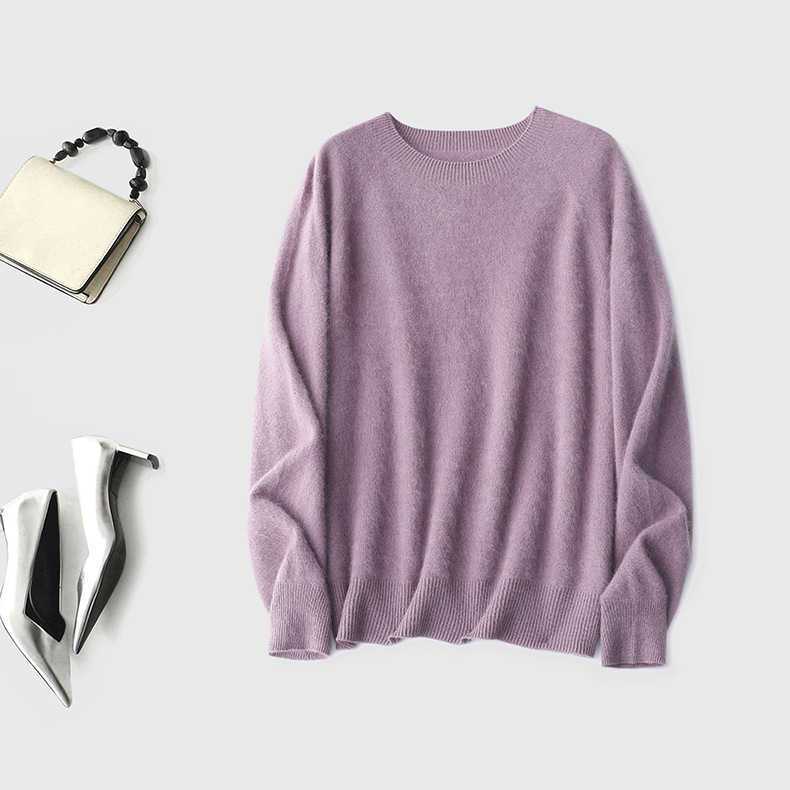 云朵触感无缝一体拉绒羊绒羊毛衫