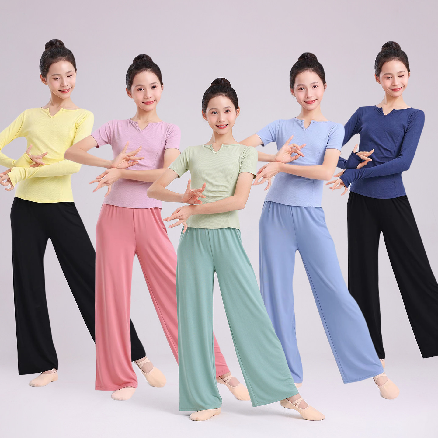 儿童舞蹈服练功芭蕾阔腿裤中国舞图片