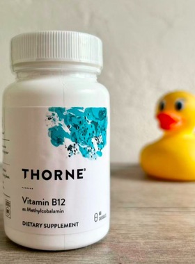 Thorne悦恩Vitamin维生素B12Methylcobalamin甲钴胺1mg60粒/27.11