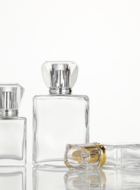 宇兮YUXI 高档平底香水瓶卡口分装瓶厚底喷雾瓶香水四方扁方瓶