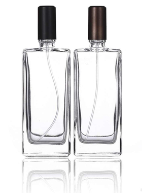 宇兮YUXI香水瓶 50ml扁方形14牙螺口喷雾香水瓶 芦丹氏香水瓶原瓶