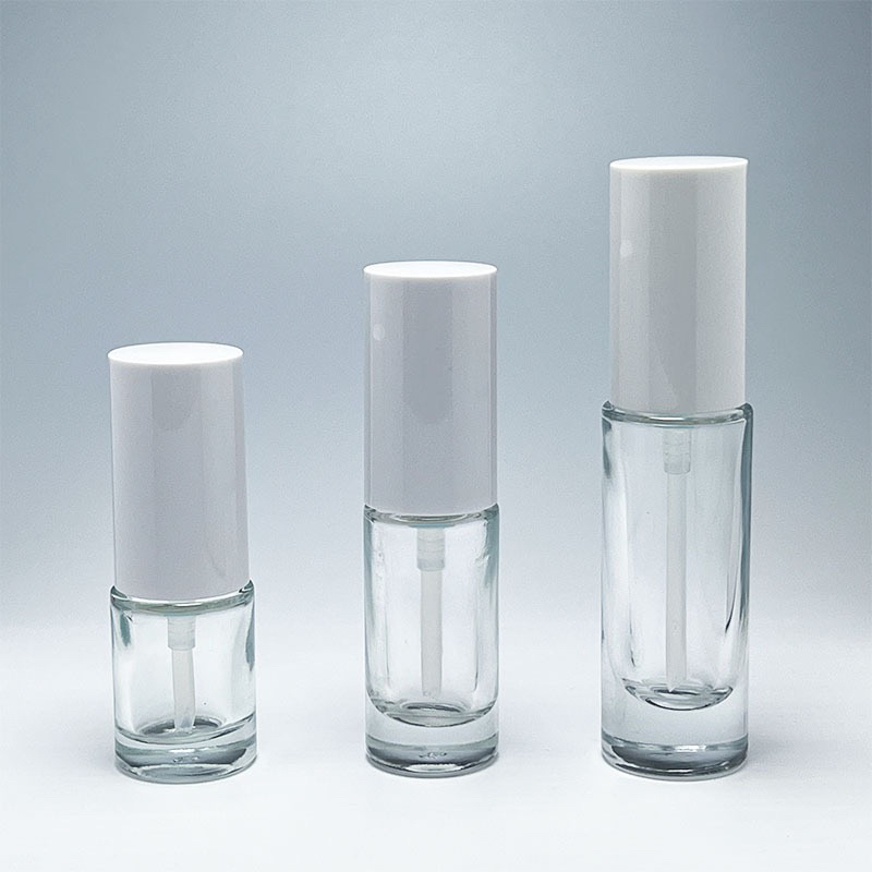 宇兮YUXI 15ml按压乳液瓶10ml玻璃分装瓶5ml分装瓶透明粉底液瓶