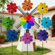 饰庆典 饰转运手持旋转玩具风车景区装 30cm八叶新款 炫彩镭射户外装