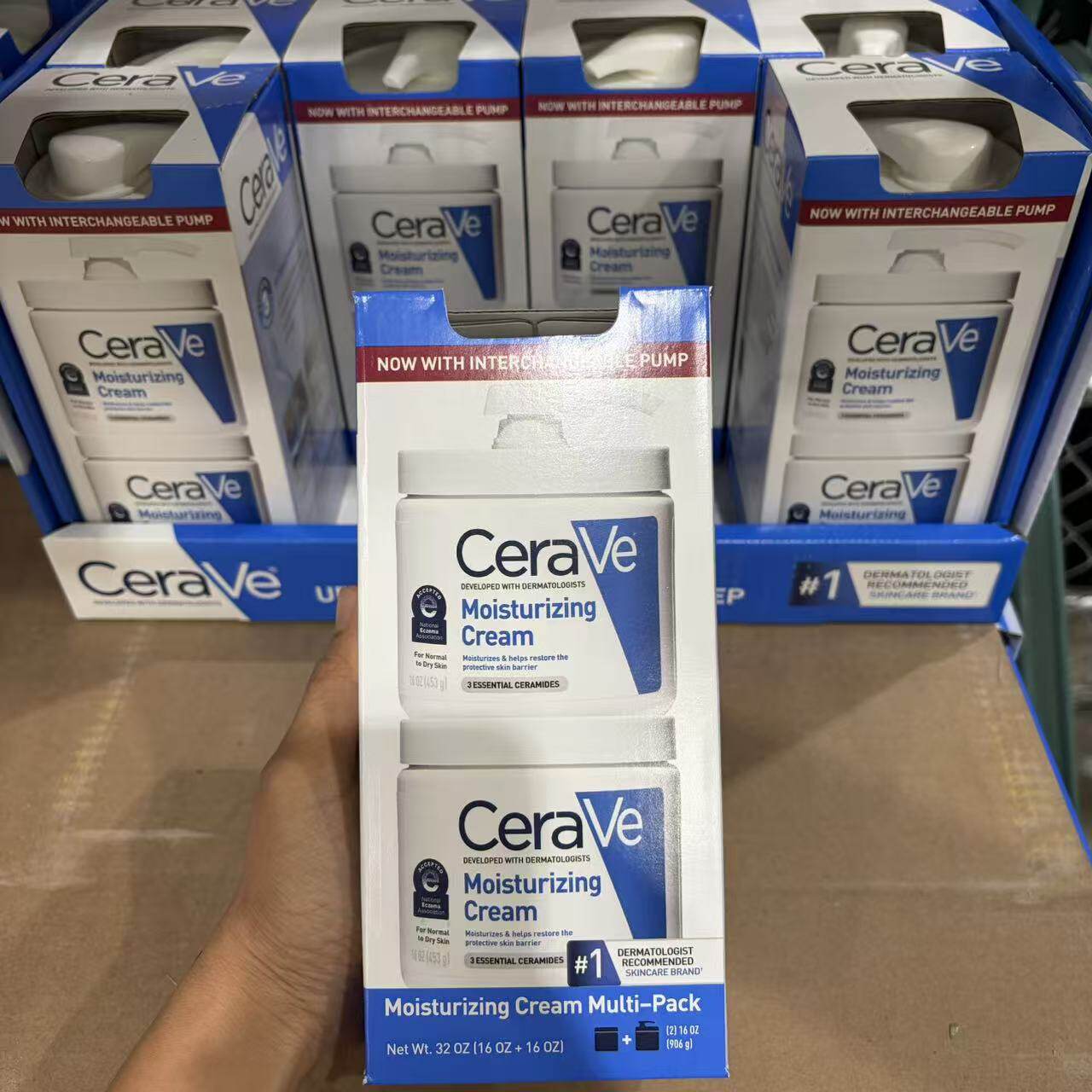 美国直邮Cerave适乐肤全天侯保湿修复滋润面霜两瓶装453g+453g