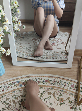 加大码情调丝袜裆部小镂空Fiore Ouvert 20D开档免脱肤色连裤袜女