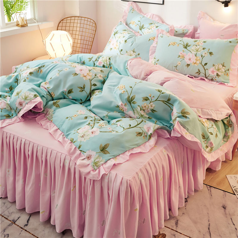 加厚磨毛韩版田园公主风4四件套床裙款被套床罩全棉纯棉床上用品