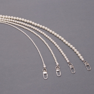 高亮仿珍珠链条包包配件儿童包链子包带斜挎长珠链扩音器手机挂链