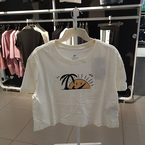NIKE耐克女士T恤夏季上衣休闲半袖露脐短袖FN4118 DQ3310 DM6575