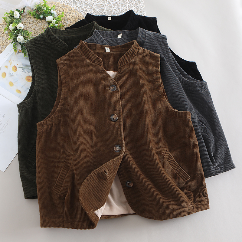 other/其他文艺简约V领单排扣