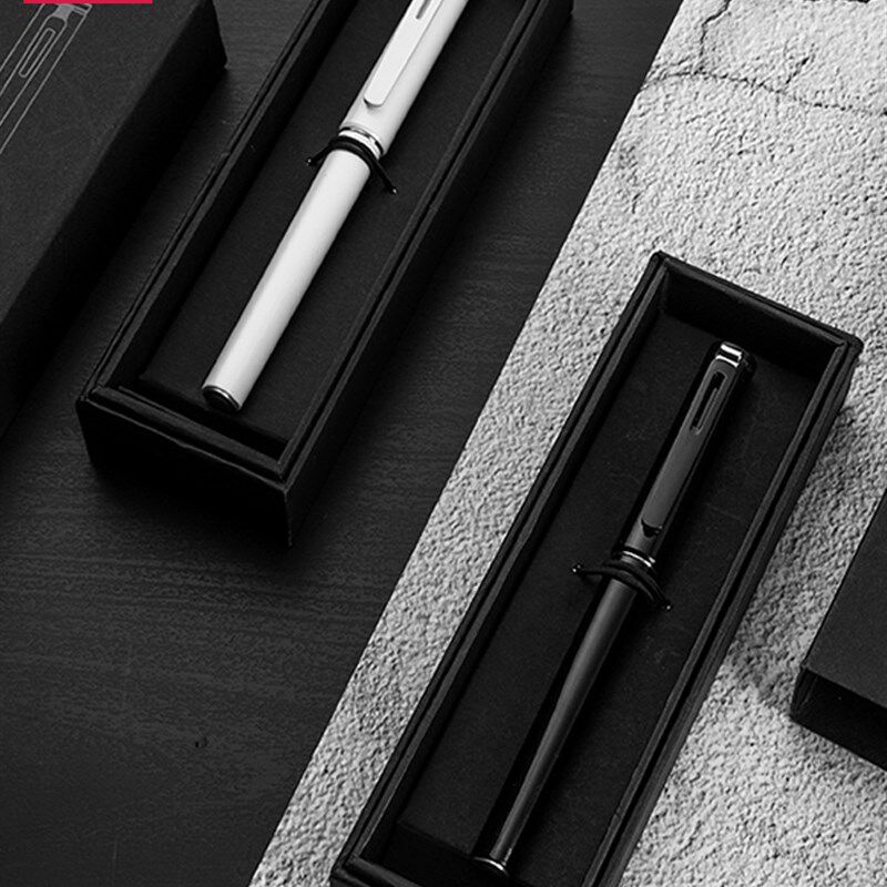 得力发现者钢笔礼盒0.5明尖可换墨囊塑料刚笔吸墨成人软尖S668F