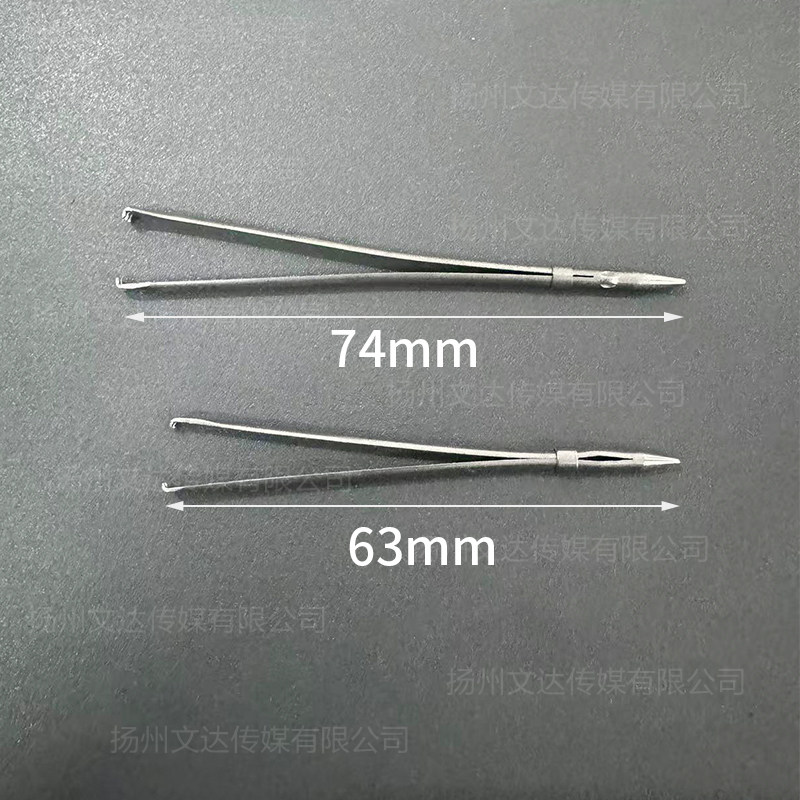 皮草编织针穿绳器穿鞋带针皮条夹子皮草针穿鞋带神器松紧带粉刺针