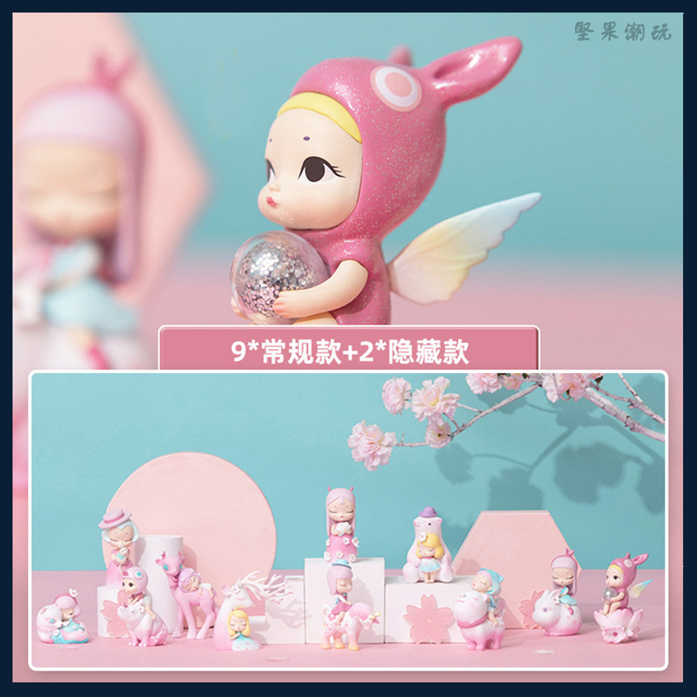 正版速发 白夜童话月明樱花系列盲盒 潮玩公仔桌面摆件 心意礼物