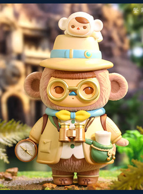 POPMART泡泡玛特 PUCKY毕奇精灵星球探险家小猴考古学家手办公仔