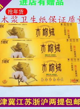 卫生纸洗手间木浆无芯木棉绒800g