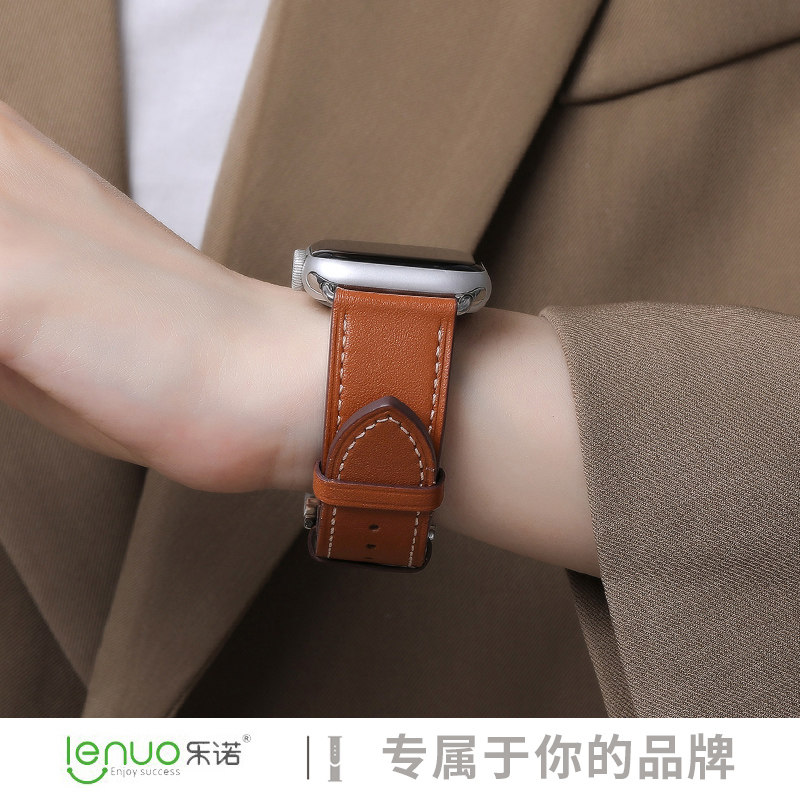 适用iwatch8表带真皮苹果手表表带applewatch表带ultra7代6/5/4/3创意se男新款45mm44/40/41/42女生s7牛皮s8怎么样,好用不?