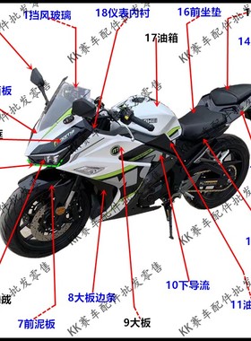 诺马魅影255s摩托车配件国威GW250-C跑车大板前泥外壳全车改装件