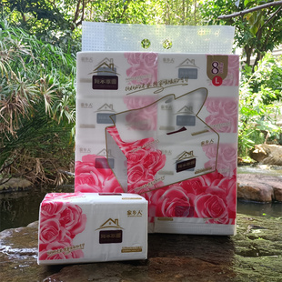 家乡人纯木家园可湿水抽取式面巾纸155*180mm家用餐巾纸L码柔软