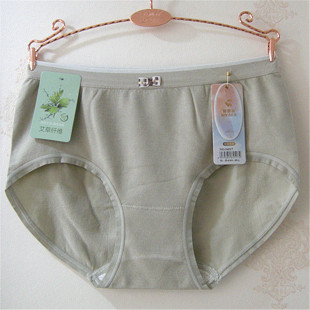 思雅尔54517中腰内裤女纯棉无痕MM抗菌竹炭纤维女装美体三角裤