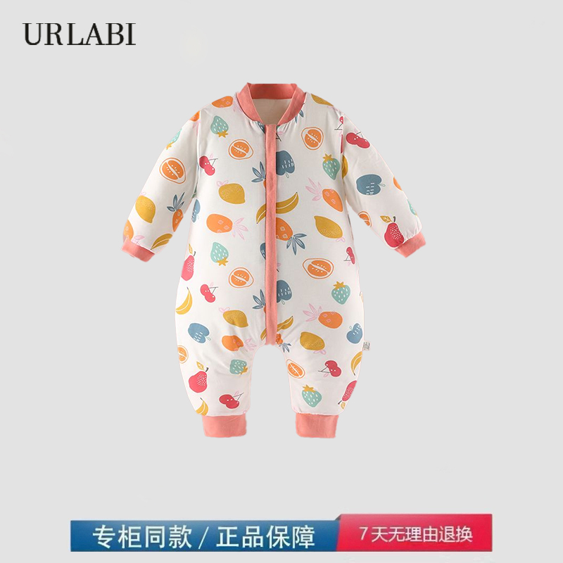 品牌撤柜清仓婴儿童睡袋秋冬夹棉宝宝分腿防踢被新生儿拉链式连体