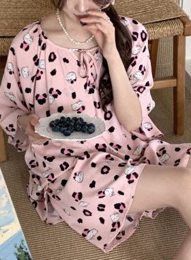 棉绸夏季睡衣女短袖短裤带内衬免穿文胸青少年家居服套装薄款人棉