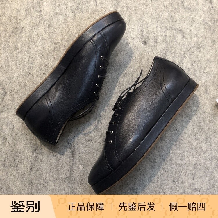 美国采购新上Giorgio Armani阿玛尼黑尖头厚平底女运动休闲鞋板鞋