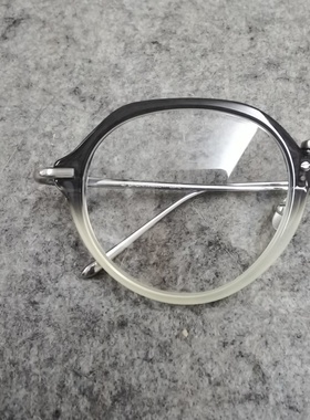 美国采购新品LINDA FARROW复古黑色细边圆框板材中性眼镜架眼镜框