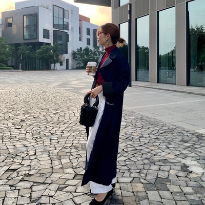 marni英国藏蓝色一粒扣外套新品