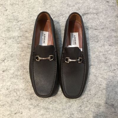 美国新款套脚Testoni铁狮冬尼Italy产金属马衔扣豆豆鞋男士休闲鞋