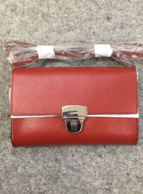 德国采购新上 JOOP 红色翻盖插扣女士迷你单肩包文青小方包手包