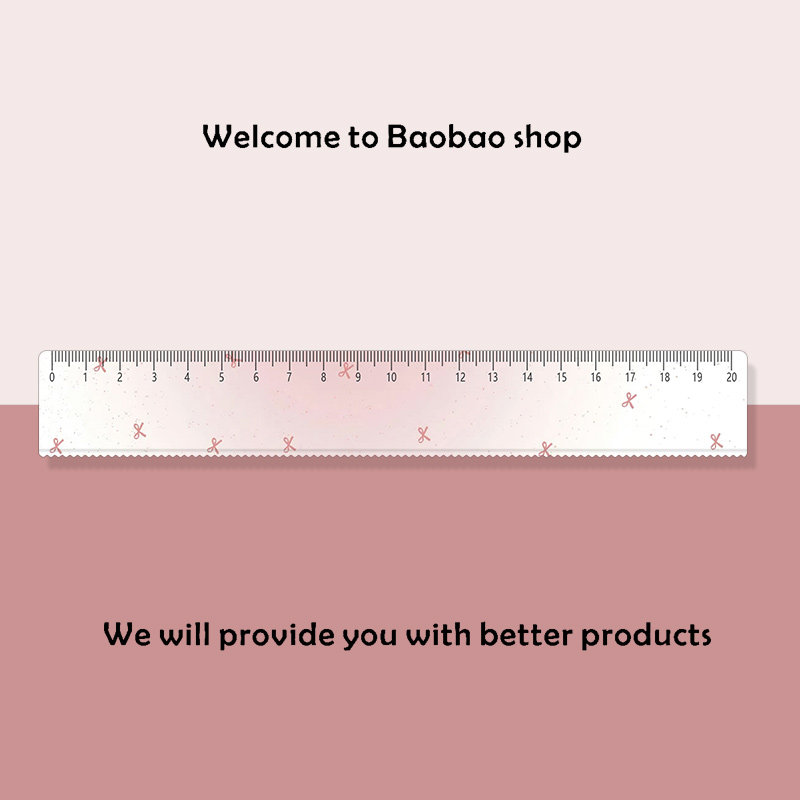 粉色蝴蝶结学生文具直尺子带波浪手账尺绘图美术生亚克力20cm厘米,文具电教/文化用品/商务用品,各类尺/三角板/量角器,淘宝优惠券,粉丝福利购,淘宝优惠卷